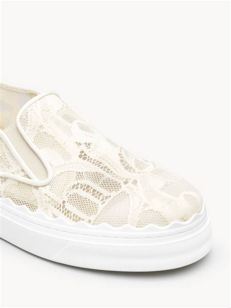 chloe lace sneakers|chloe lace slip on sneakers.